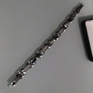 Stainless steel bracelet about 8 and 1/2 in Long